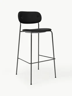 Lederen barkruk Co met metalen frame