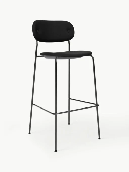 Lederen barkruk Co met metalen frame