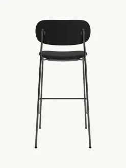 Lederen barkruk Co met metalen frame