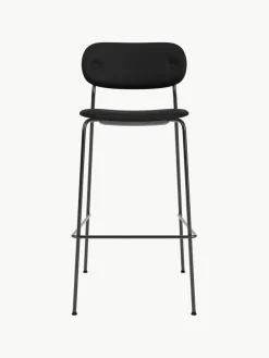 Lederen barkruk Co met metalen frame