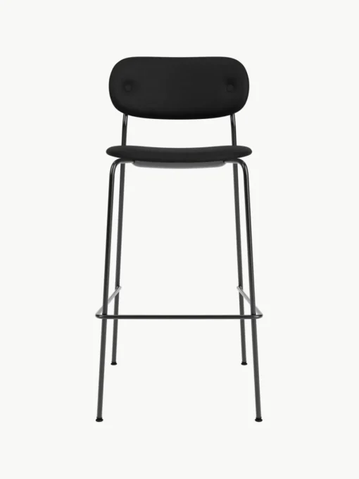 Lederen barkruk Co met metalen frame