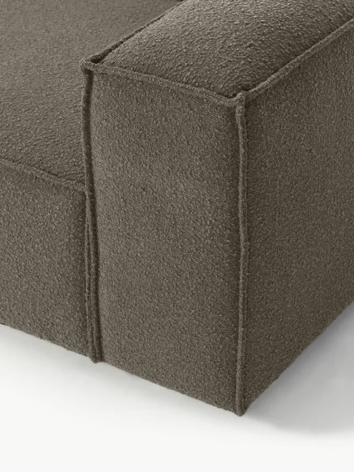 Lennon modulaire bank (4-zits) in bouclé met poef (links/rechts)