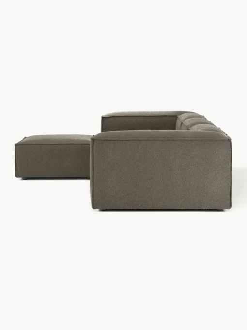 Lennon modulaire bank (4-zits) in bouclé met poef (links/rechts)