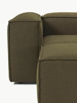 Lennon 4-zits modulaire bank in bouclé met poef (links/rechts)