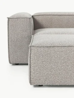 Lennon 4-zits modulaire bank in bouclé met poef (links/rechts)