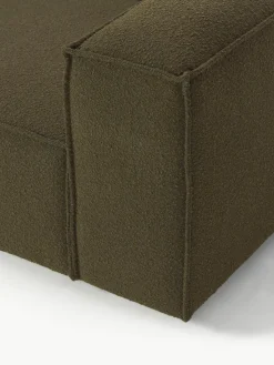 Lennon 4-zits modulaire bank in bouclé met poef (links/rechts)