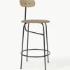 Leren barkruk Afteroom met metalen frame