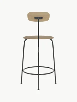 Leren barkruk Afteroom met metalen frame