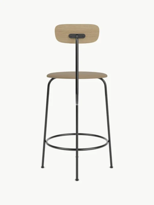 Leren barkruk Afteroom met metalen frame