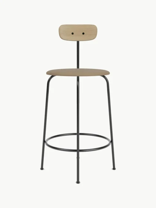 Leren barkruk Afteroom met metalen frame