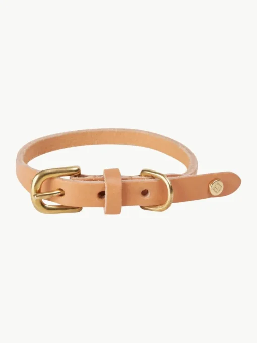 Leren hondenhalsband Robin, L 35 cm