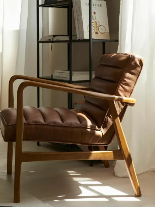Leren loungefauteuil Datsun