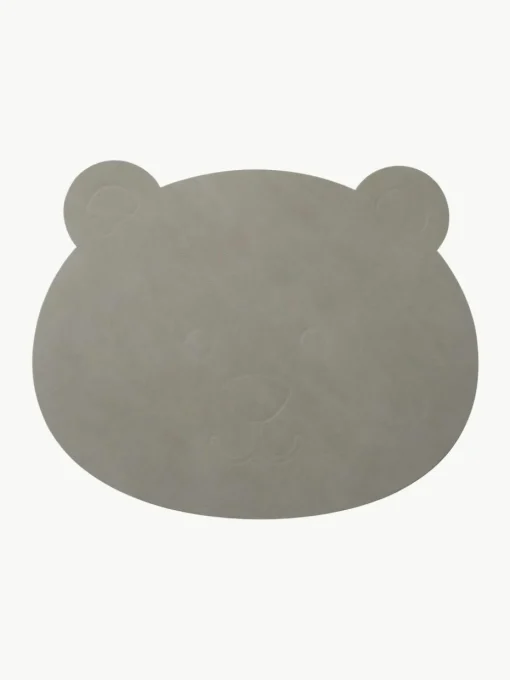 Leren placemat Bear