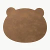 Leren placemat Bear