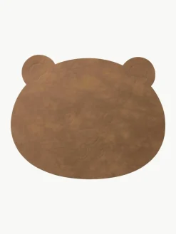 Leren placemat Bear