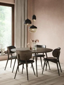 Leren stoel Rocker met houten poten, handgemaakt
