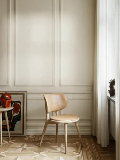Leren stoel Rocker met houten poten, handgemaakt