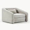 Lichtrgijze slaapfauteuil Eliot