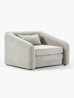 Lichtrgijze slaapfauteuil Eliot