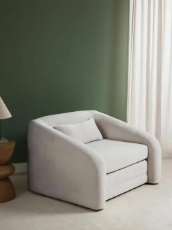 Lichtrgijze slaapfauteuil Eliot