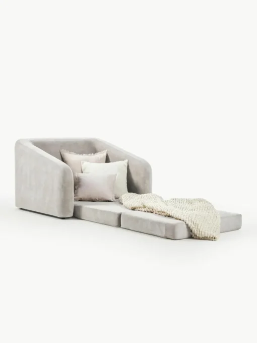 Lichtrgijze slaapfauteuil Eliot