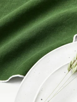 Linnen cocktailservetten Cosmo met borduursel, 4 stuks