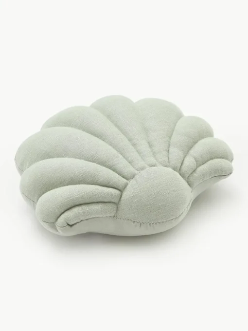 Linnen kussen Shell in schelp vorm