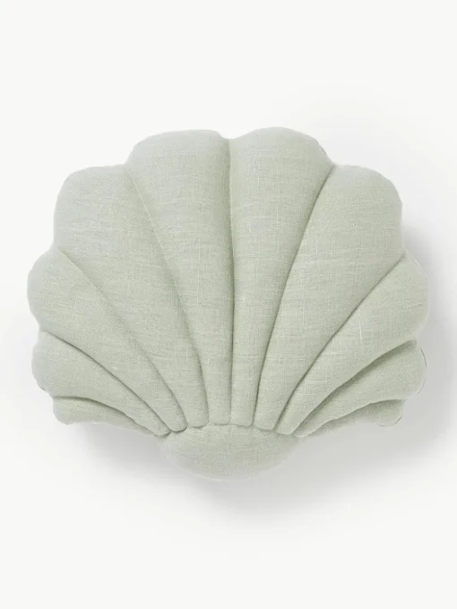Linnen kussen Shell in schelp vorm