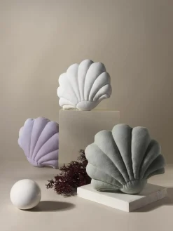 Linnen kussen Shell in schelp vorm