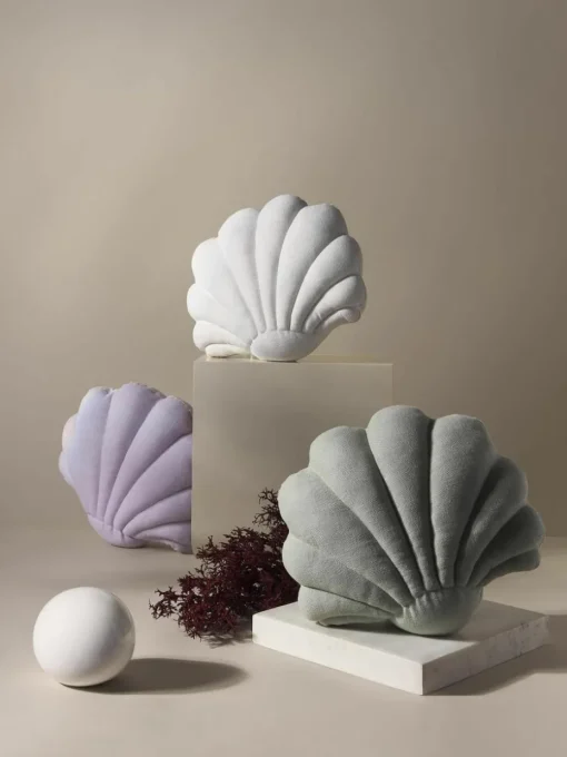 Linnen kussen Shell in schelp vorm