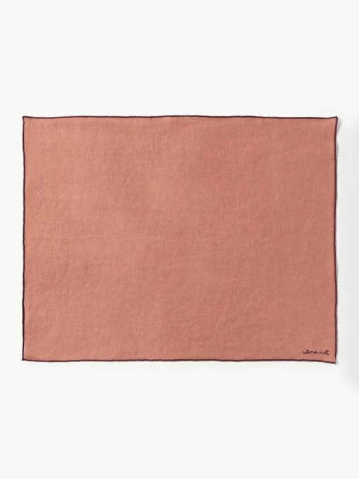 Linnen placemats Cosmo met borduursel, 4 stuks
