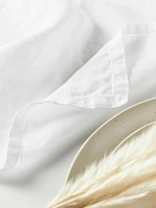 Linnen placemats Larissa met open zoom, 2 stuks