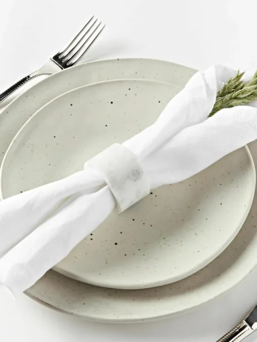 Linnen placemats Larissa met open zoom, 2 stuks