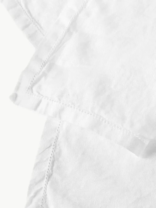Linnen placemats Larissa met open zoom, 2 stuks