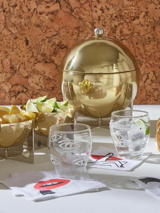 Linnen servetten Lips, set van 4