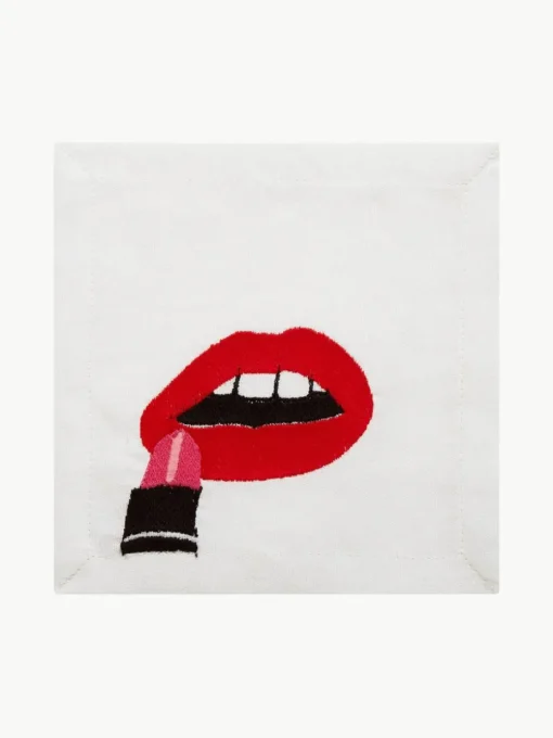 Linnen servetten Lips, set van 4