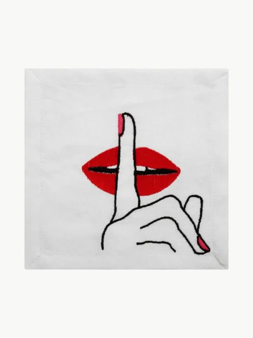 Linnen servetten Lips, set van 4