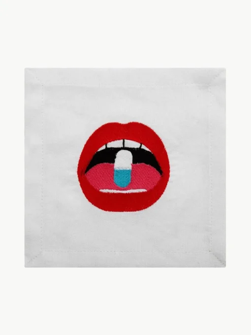 Linnen servetten Lips, set van 4