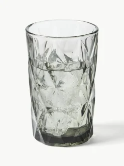 Longdrinkglazen Colorado met structuurpatroon, 4 stuks