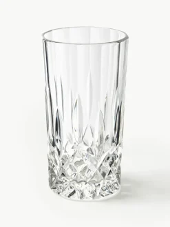 Longdrinkglazen George met kristalreliëf, 4 stuks