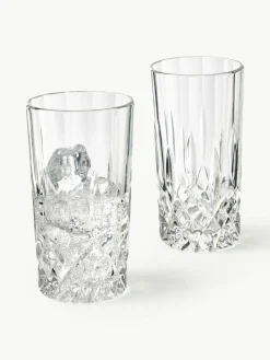Longdrinkglazen George met kristalreliëf, 4 stuks