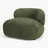 Loungefauteuil Alba uit teddy bouclé