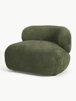 Loungefauteuil Alba uit teddy bouclé