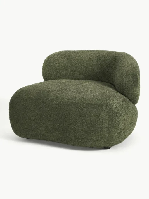 Loungefauteuil Alba uit teddy bouclé
