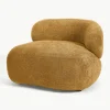 Loungefauteuil Alba uit teddy-bouclé