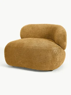 Loungefauteuil Alba uit teddy-bouclé