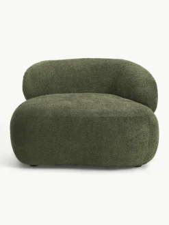 Loungefauteuil Alba uit teddy bouclé