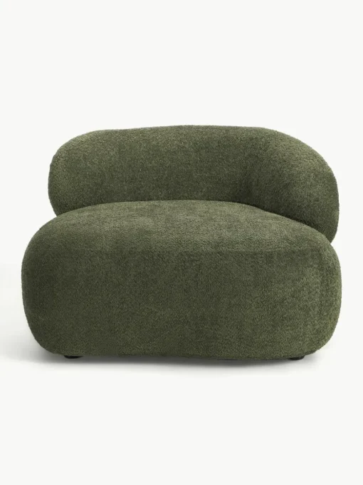 Loungefauteuil Alba uit teddy bouclé