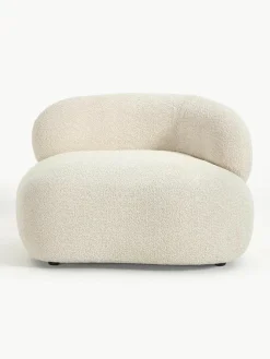 Loungefauteuil Alba uit teddy-bouclé