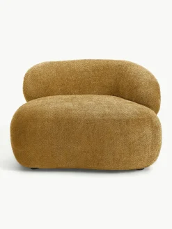 Loungefauteuil Alba uit teddy-bouclé